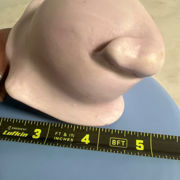 Vtg Elf Porcelain Figurine Lavender Hat  Burgundy Outfit Fairycore Gardencore - Picture 6 of 7